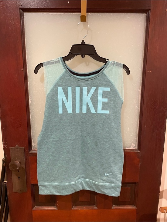 Nike Tops - Nike Teal Sleeveless Workout Tank with Light Blue Logo